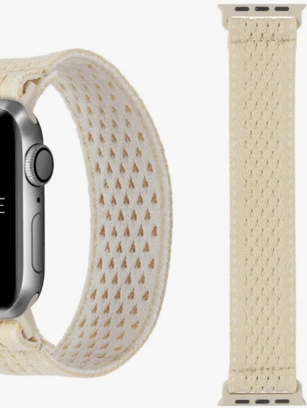 Solace Sport Loop for Apple Smart Watch Band - Sand / White